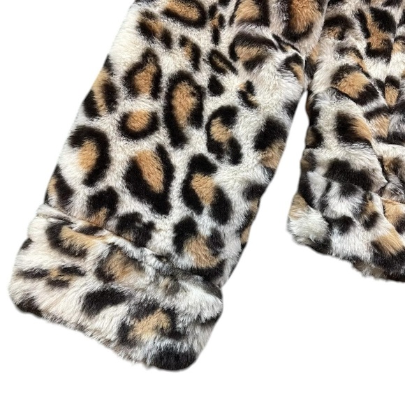 Blank NYC Animal Leopard Print Faux Fur Shearling Cozy Trucker Jacket Size XS - Picture 5 of 8